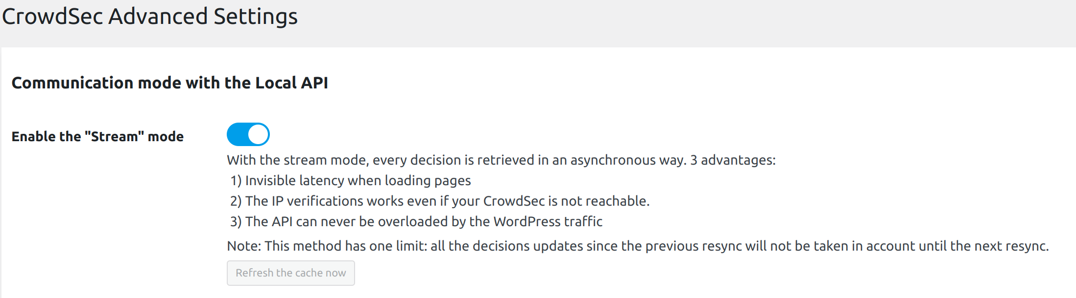 Plugin Stream mode